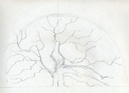 Эскиз дерева легкий