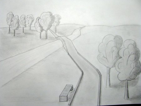 Дорога карандашом