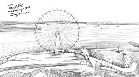 Нарисовать парк карандашом