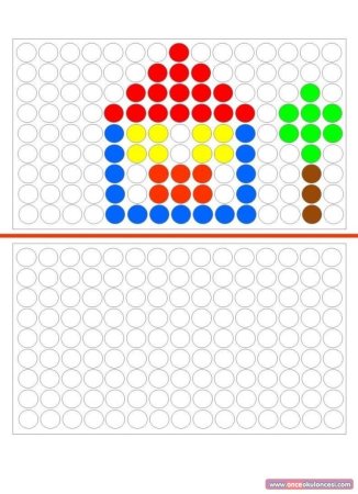 Мозаика из квадратиков для детей