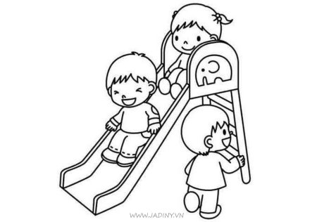 Раскраска. В детском саду