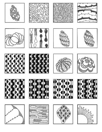Зентангл узоры для начинающих
