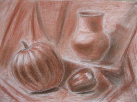 Гризайль сангиной