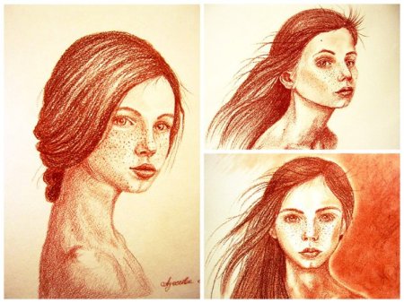 Яблоко сангиной