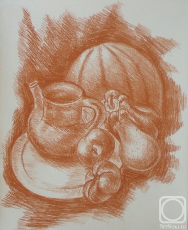 Пейзаж сангиной