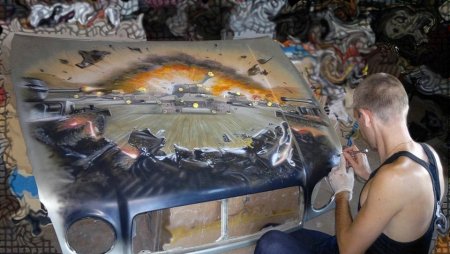 Нанесение аэрографии на авто