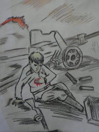 Рисунок на тему война несложный