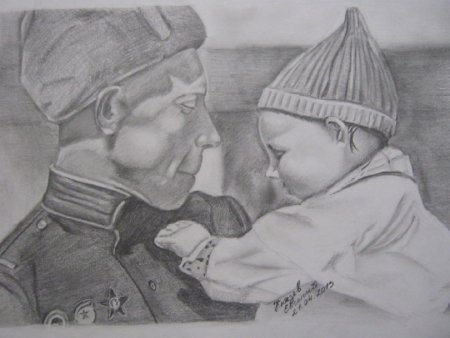 Война рисунок карандашом