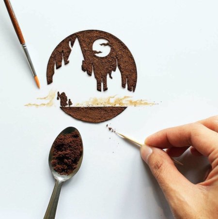 Джулия Бернарделли кофейные картины