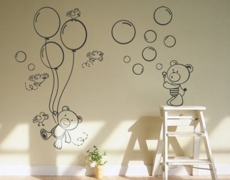 Раскрашенные стены в детском саду