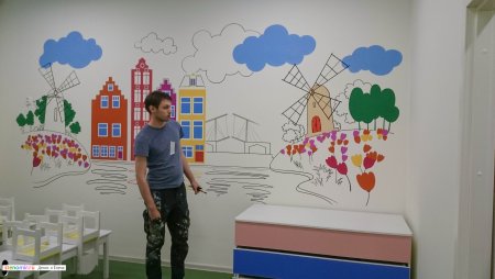 Украшение стен в детском саду