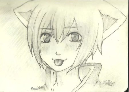 Аниме простым карандашом