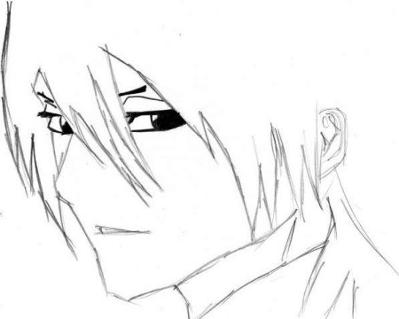 Картинки аниме для срисовки карандашом для начинающих