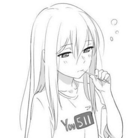 Тян для срисовки карандашом