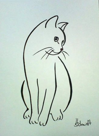 Мордочка кота карандашом