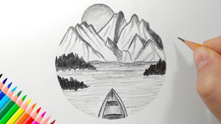 Пейзаж карандашом