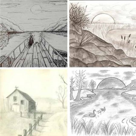 Пейзаж в графике