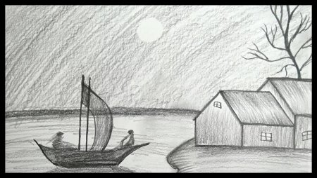 Природа карандашом