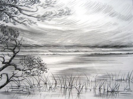 Пейзаж карандашом для начинающих