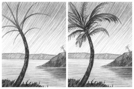 Пейзажи природы карандашом