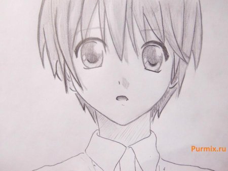 Аниме мальчики для срисовки карандашом