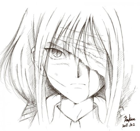 Аниме рисунки для срисовки грустные