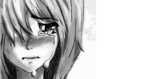 Аниме карандашом грустные
