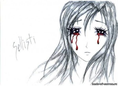 Аниме для срисовки грустные