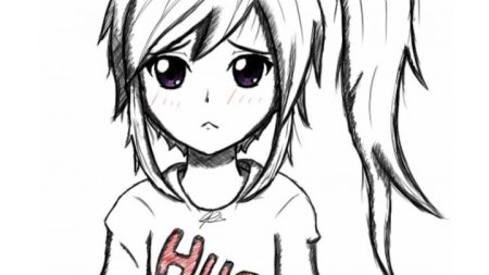 Рисунки аниме на листе