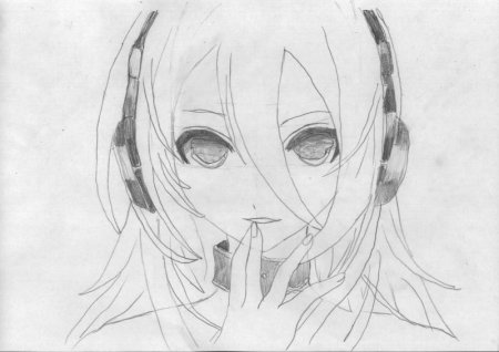 Рисунки аниме девушек карандашом