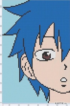 Рисование по клеточкам в тетради аниме