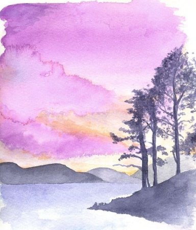 Пейзажи для рисования акварелью для начинающих