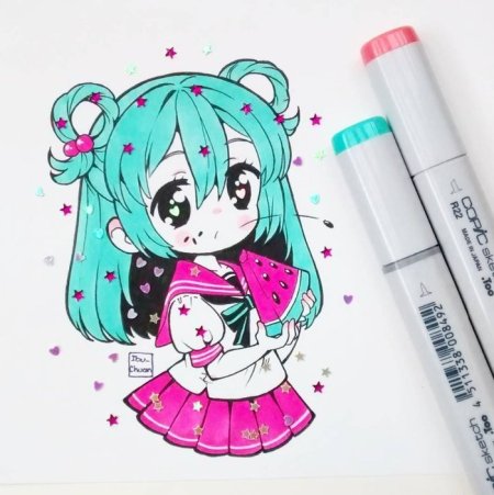 Арт Copic Чиби