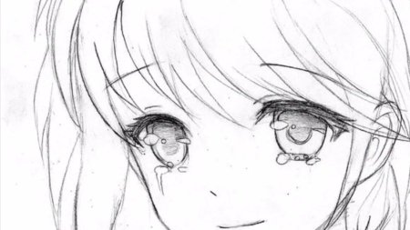 Аниме лицо девушки для срисовки
