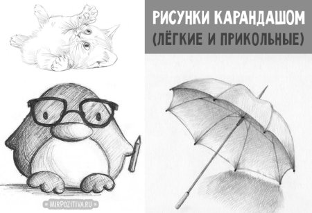 Рисунки карандашом прикольные