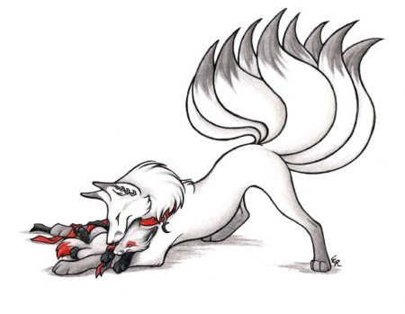 Аниме волки для срисовки