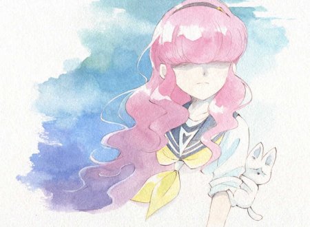 Аниме персонажи акварелью