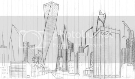 Здания карандашом