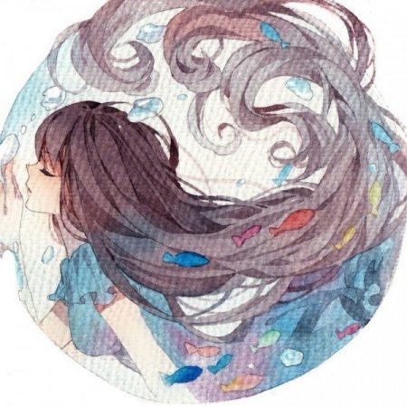 Рисунки акварелью аниме