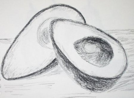 Авокадо карандашом