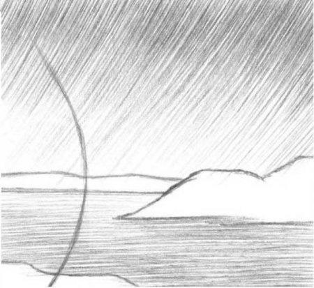 Пейзаж карандашом для срисовки