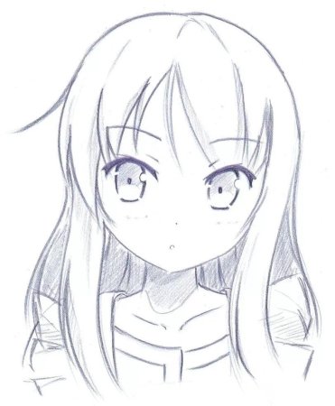 Лицо тянки для срисовки