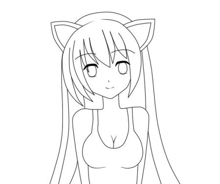 Аниме для срисовки с ушками