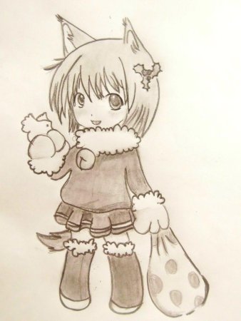 Новогодние рисунки аниме для срисовки