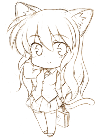 Контуры для рисования аниме