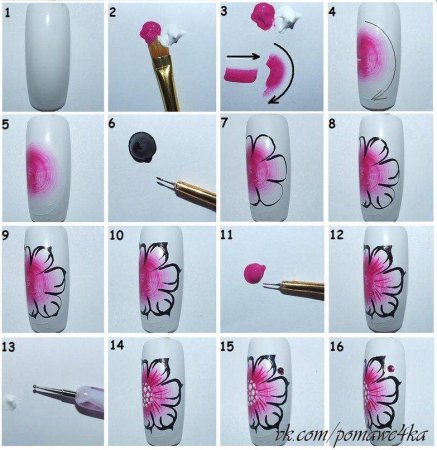 Маникюр схемы рисунков