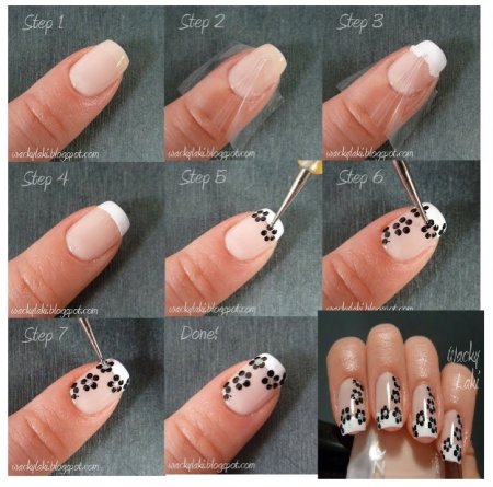 Цветы дотсом на ногтях пошаговое