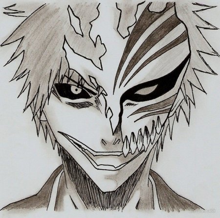 Маска Ичиго Куросаки рисунок