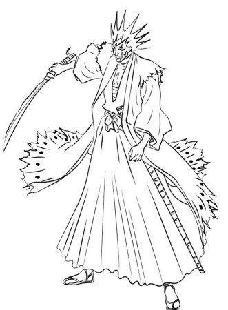 Кенпачи Блич раскраска