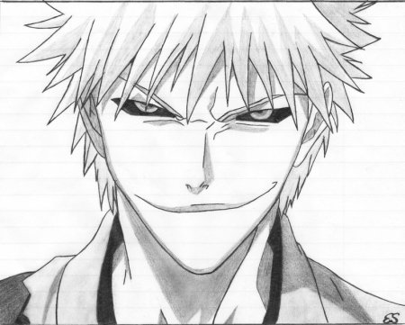 Ичиго Куросаки карандашом